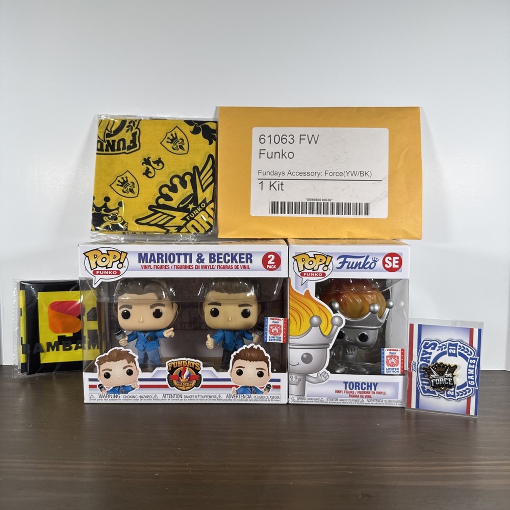 Funko Fundays 2021 Box of Fun Mariotti Becker Torchy Force Pin Bandana Set